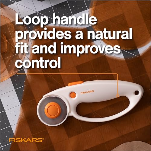 Fiskars 45mm Loop Rotary Cutter for Fabric, Arts, Crafts, Sewing - color: Standard