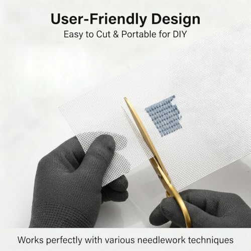 6Pcs 18 Mesh Needlepoint Canvas Kit,Needlepoint Embroidery Blanks 18"x12" - size: 18 x 12 Inches