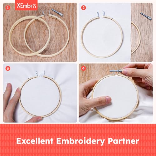 XEmbro Embroidery Hoops, 4 Inch, 9 Pieces - style: 4 Inch