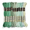 Embroidery Floss 12 Skeins Per Pack Cross Stitch Threads Friendship Bracelets Floss Crafts Floss, Green - color: Green