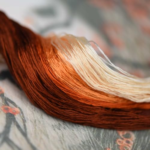 Natural 100% Mulberry Handmade Embroidery Silk Thread Silk Floss (76) - color: 76
