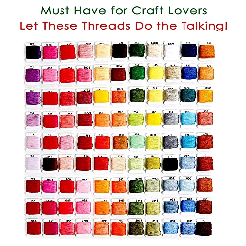 108 Color Embroidery Floss Kit, Cross Stitch Thread Storage Box - style: Floss Kit w/ Box