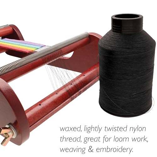 The Beadsmith Nymo Thread, Made of Nylon - color: Black, size: Size F, 1049 Yards