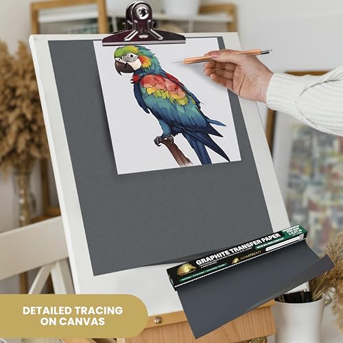 MyArtscape Graphite Transfer Paper Roll - 17 x 15 ft Black Waxed - size: 17" x 15ft