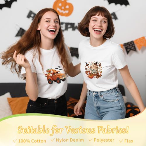 20 Pcs Halloween Iron on Transfers for T Shirts - color: Faux Yarn Halloween