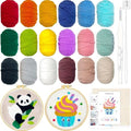 HAND U JOURNEY Punch Needle Kit, 18 Colors Yarn & 2 Hoops