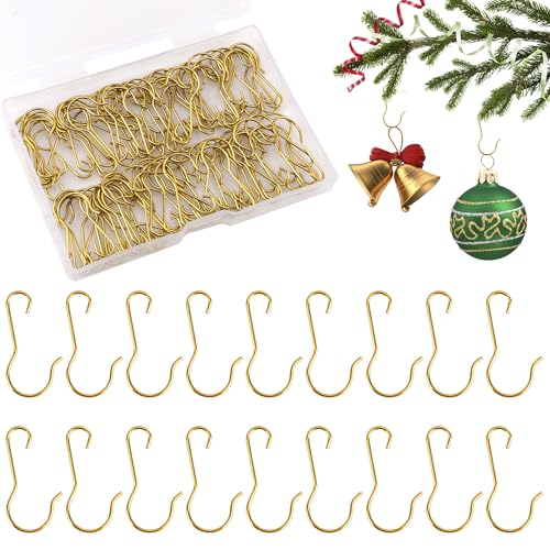 Gold Ornament Hangers - 200 Pack Hooks for Christmas Trees - color: Gold (200 Pcs)