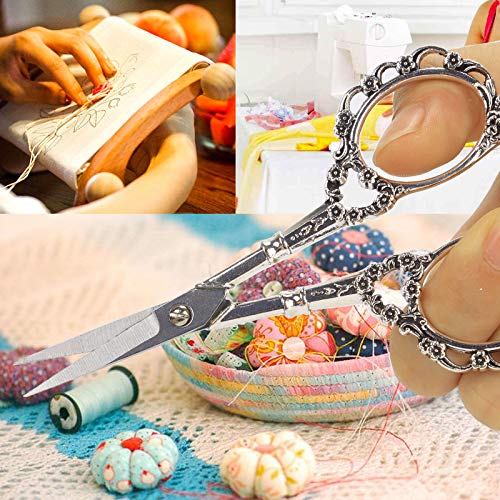 BIHRTC Vintage European Embroidery Sewing Shears for DIY Handmade Scissors