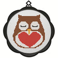 Awesocrafts Cross Stitch Kits Owl 11CT Stamped Patterns Easy Cross Stitching Embroidery Needlework Kit Supplies (Owl 1) - color: Owl 1