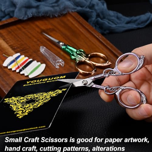 YOUGUOM Small Sewing Scissors, Little Sharp Embroidery Shears - color: Purple