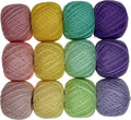 KCS Mercerized Pearl Cotton Thread Size 8 Crochet Needlework Embroidery Threads Ball (12, 12balls10) - color: 12balls10
