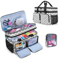 BAFASO Large Sewing Organizer Bag with an Individual Pouch, Polka Dots - color: Polka Dots