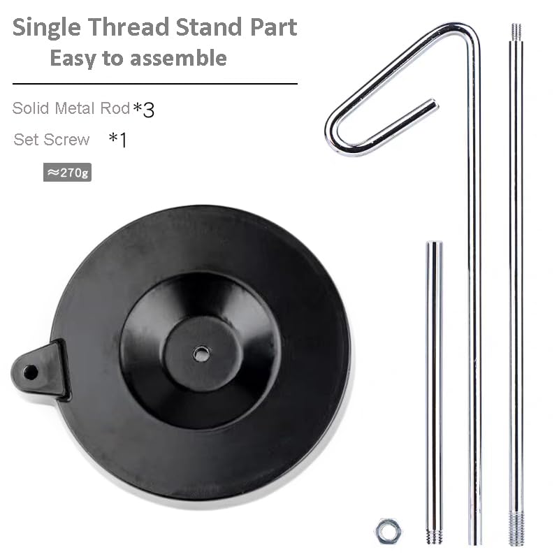 Single Thread Stand Full Metal Stable &Adjustable Thread Stand #27449M - color: BLACK