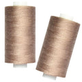 All Purpose Polyester Sewing Thread-2 Spools for Hand and Machine Sewing(Light Brown) - color: Light Brown