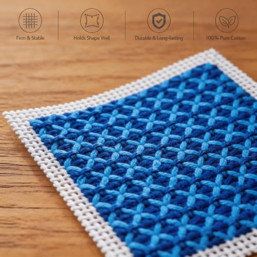 Needlepoint Canvas,13-Mesh, Pure Cotton Embroidery Blank Cloth