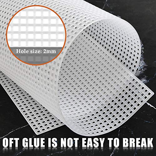BUYGOO 39Pcs Mesh Plastic Canvas Sheets Kit Including 15 Pieces Clear Plastic Canvas, 12 Color Acrylic Yarn and Embroidery Tools for Embroidery Plastics Canvas Craft