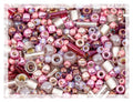 0.35oz (10g) Mix of Small Rocailles, Seed Beads & Bugles 2-10mm TOHO Japanese Glass Beads, Mix TOHO Pink (Like 3215 - Hime) - color: Pink Hime Mix - Mixed (2-10mm)