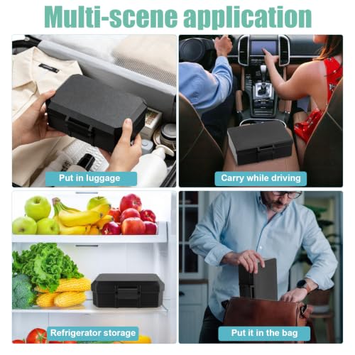 10/30 ml Peptide Case for Fridge, Peptide Travel Holder Case Storage - color: Black - 6x10ml+1x30ml