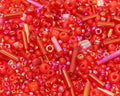 Mixed Craft Beads 1000Pcs/20g Glass Seed Tube Bead Bugle Bead 1.5-4.5mm Small Loose Spacer Beads for DIY Bracelets Necklace Earring Jewelry Making (Red) - color: Red