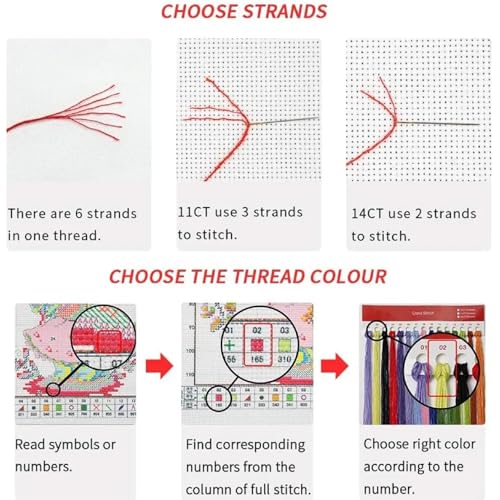 Funart Stamped Cross Stitch Kits for Beginners Full Range of Cross Stitching Preprinted Embroidery Kits for Adults, 11CT Embroidery Pattern Needlepoint Kits-Snow Scenery and Snow Dragon 18x18 inch - color: ColorArt50