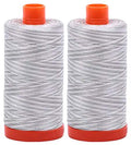 2-Pack - Aurifil 50WT - Silver Moon (4060) Variegated - Mako Cotton Thread - 1422 Yards Each - color: 2-pack - Silver Moon 4060
