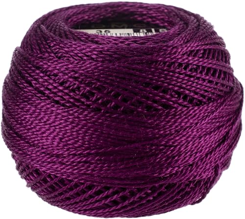 DMC Pearl Cotton Ball Size 8 87yd - Very Dark Fuchsia