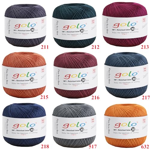 golo Crochet Yarns for Hand Knitting Tatting Yarn 045 - color: 045 Red