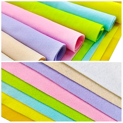 Jtnohx Large Soft Felt Sheets Felt Fabric for Crafts Easter Color 8Pcs - color: Easter Colors Series