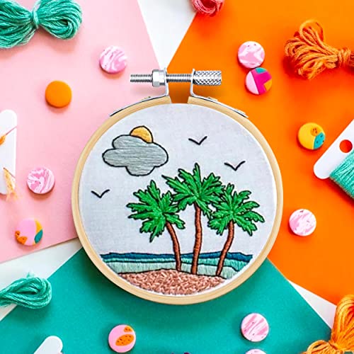 GIEMSON Embroidery Hoop 3 Inch 12 Pieces Small Embroidery Hoops Bamboo Circle Cross Stitch Hoop for Embroidery Art Craft Sewing - size: 3 inch