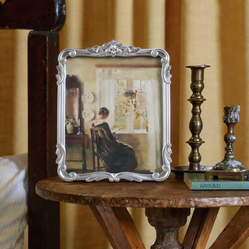 Vintage Picure Frames 8x10 Antique Victorian Silver Frame Wall Decor - color: Silver, size: 8x10