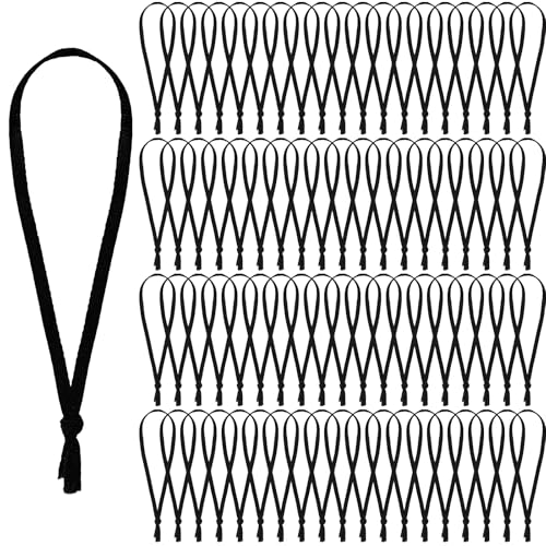 JUNEBRUSHS 300Pcs Christmas Ornament Ribbon Hangers, Hand Tied String Ties Ornament Loops Thin Ribbon for Ornaments Christmas Tree Hanging Decoration Black - color: Black