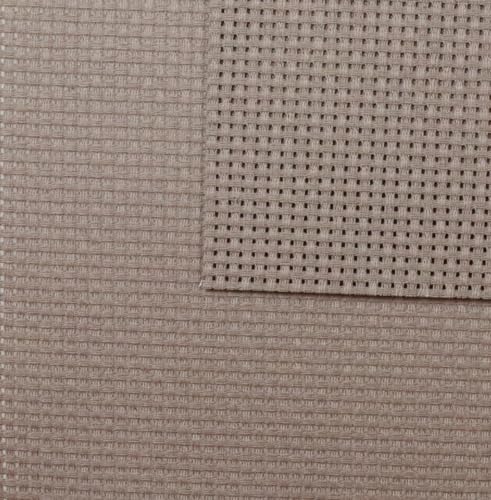KCS 19" x 28"(48cmx72cm) 11CT Counted Cotton Aida Cloth Cross Stitch Fabric (Coffee) - color: Coffee