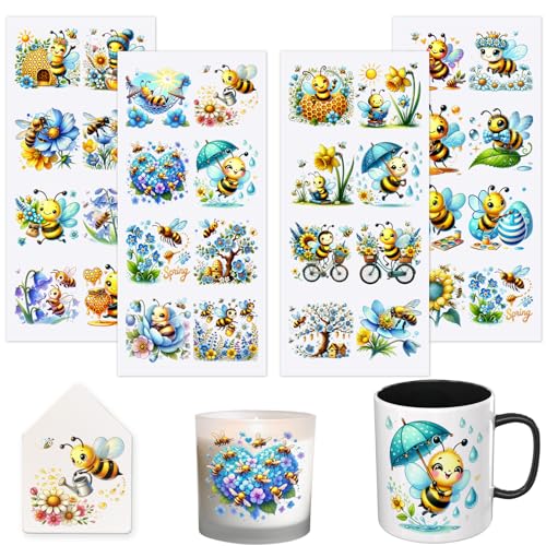 32 PCS Spring Bees UV DTF Cup Wrap Stickers - style: Spring Bees