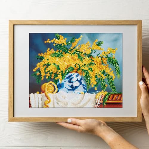 DIAMOND DOTZ Native Wattle Flower Diamond Painting Kit for Adults with Gems - size: Flowers