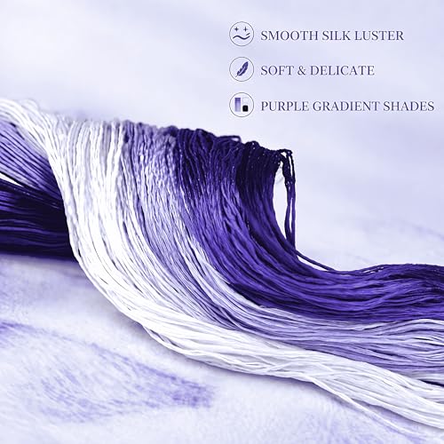 Natural 100% Silk Thread, Handmade Embroidery Thread Silk Floss 10 Colors 110m Each (83) - color: 83