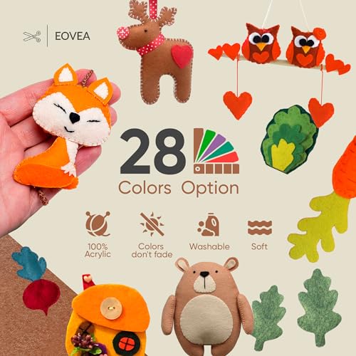EOVEA - Acrylic Felt Fabric by The Yard - Soft and Durable 72" Wide & 1.6mm Thick Felt Sheets for DIY Crafts, Sewing, Upholstery, Cushion, Padding, Costumes(Camel, One Yard) - color: Camel, size: 1 Yard
