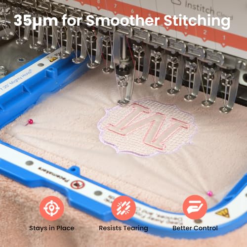 Poolin Water Soluble Stabilizer for Embroidery Topping Film ，8"x 25 Yard - size: 8"x25Yd roll