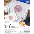 Avery Printable Heat Transfer Paper for Light Fabrics, 8.5" x 11", Inkjet Printer Compatible, 12 Sheets of Iron On Transfer Paper, Great for Custom Shirts, Uniforms, Gifts, and More (3275) - size: 8.5"x11", style: 12 transfers