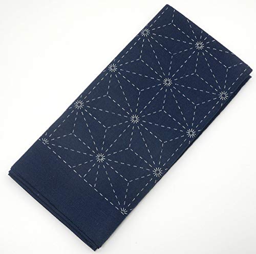 DARUMA Sashiko Sampler Original Cloth Navy Color (Hemp Leaf) - color: Hemp Leaf