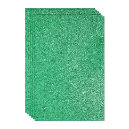 PATIKIL 2mm(1/10") Thick Non Adhesive Glitter Foam Sheet 16x24inch(40x60cm) Dark Green, EVA Shiny Foam Board for Craft, 6 Pcs - color: Dark Green