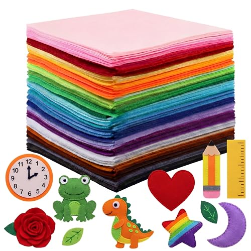 Moukeren 240 Pcs 12 X 12 Inch Felt Sheets, 20 Colors - color: Rainbow, size: 12 x 12 Inch