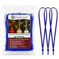 Mandala Crafts Blue Christmas Ribbon Ornament Hangers Loops, 100 PCs - color: Blue