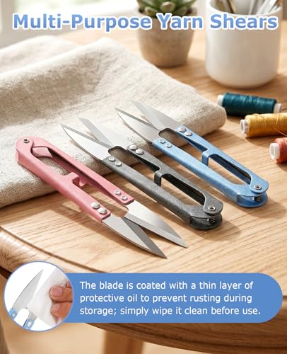 12 PCS Thread Snips, 4.1" High-Carbon Steel Yarn Scissors for Crocheting Sewing Stitch Knitting Diy Crafts