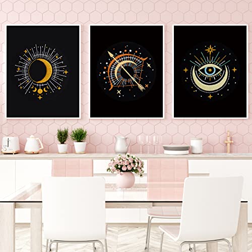 Louise Maelys 3 Pack Celestial Tarot Embroidery Kit Moon Evil Eye - color: kit-7