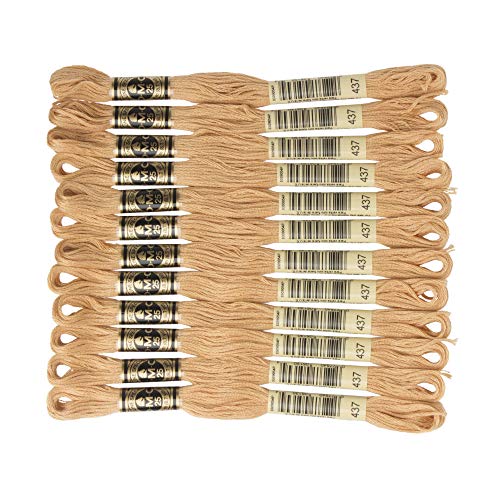 DMC 6-Strand Embroidery Cotton Floss, Light Tan - color: Light Tan, size: 8.7 yards
