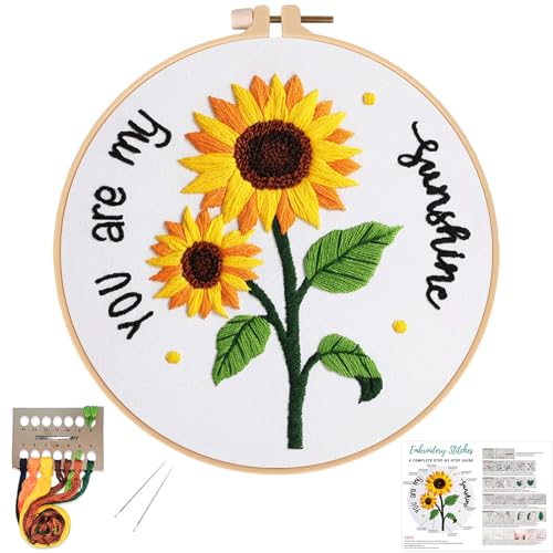 Louise Maelys You are My Sunshine Embroidery Kit for Beginners DIY - color: sunshine