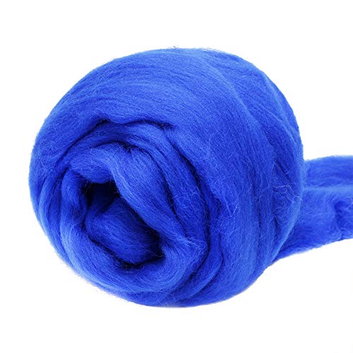 3.53oz Needle Felting Wool Roving for Needle Felting Dark Blue Felting Wool - color: dark blue