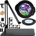 15X Magnifying Glass with Light and Stand, 2-in-1 Lighted Magnifying Desk Lamp Dimmable Magnifier Lamp with Light and Clamp Long Arm 84PCS LED Beads Real Glass Lens for Work Close Work Hobby - size: Stand & Clamp