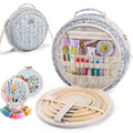 MYBAGZING Embroidery Bag, Hoop Storage Organizer up to 11" for Cross Stitch - color: Blue Flower