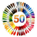 50 Colors Embroidery Floss 400 Meters (437 Yards), 6-Strand Cotton Cross Stitch Thread for Hand Embroidery & Friendship Bracelets (8.7 Yards per Skein) - color: 50 Colors